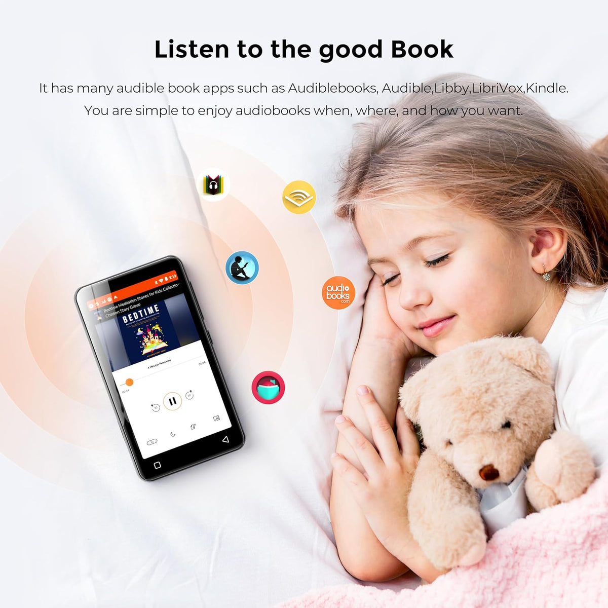 MP3 Speler – Muziekspeler – MP4 Speler – Draagbare Muziekspeler – Audio Speler – 160GB Opslag – Bluetooth & Touchscreen – Grijs