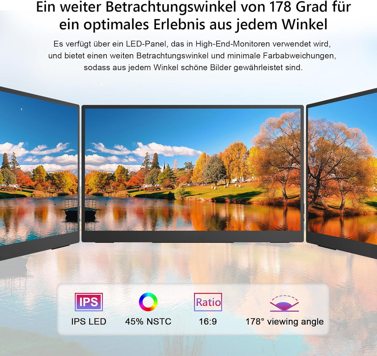 15T 15,6 inch FHD1080P draagbare monitor, IPS-Sreen touchscreen-display met 2 USB-C, HDMI, 10-punts touch, dubbele luidspreker, geavanceerde draagbare monitor voor laptop, pc, mobiele