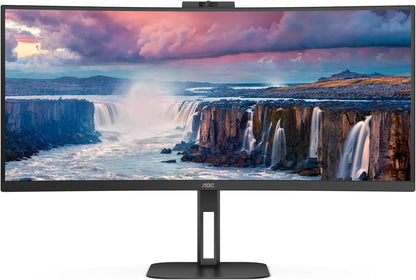 AOC V5 CU34V5CW/BK LED display 86,4 cm (34") 3440 x 1440 pixels Wide Quad HD Noir