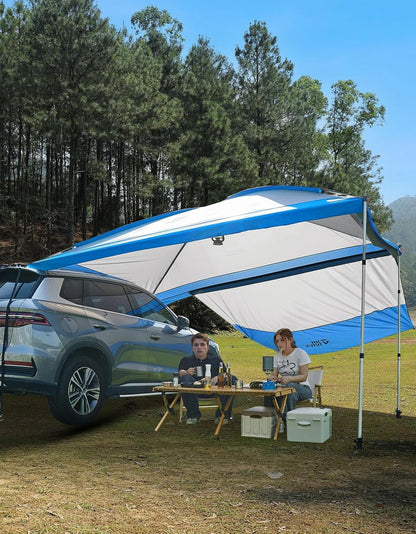 JOYTUTUS Auto SUV achterkleptent, universele waterdichte achtertent, campingtent met muggennet, achterklep, luifel, zonwering voor trekking, camping, outdoor, hiking