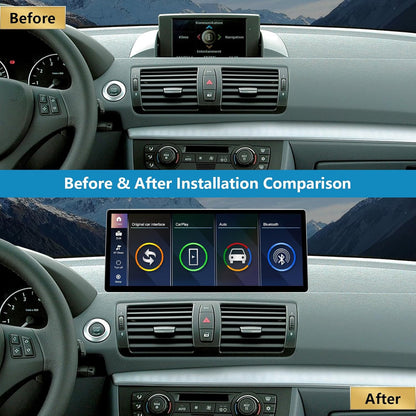 Ninetom 12,3 inch autoradio met touchscreen voor 2004-2008 BMW 1-serie E81/E82/E87/E88 met CCC-systeem, ondersteuning voor Apple CarPlay/Android Auto/Mirrorlink/navigatie, autoradio-upgrade
