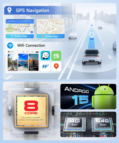 8 CORE Q-Snapdrago 4G+64G Autoradio Android 15 voor Suzuki SX4 2006-2013 FIAT Sedici 2005-2014, 9 Inch HD Aanraakscherm Radio met Draadloze Carplay Android Auto GPS Wi-Fi DSP Bluetooth FM RDS Camera