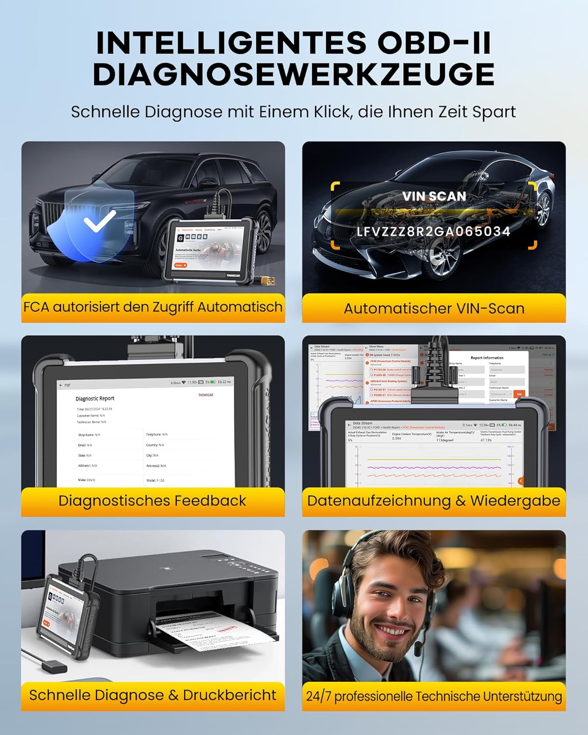 ThinkScan 672 OBD2 diagnoseapparaat, auto met 28+ resetfunctie en volledige systeemdiagnose, uitleesapparaat auto voor actief testen, geavanceerde ECU-codering, bi-directionele bediening, CANFD