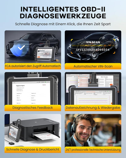 ThinkScan 672 OBD2 diagnoseapparaat, auto met 28+ resetfunctie en volledige systeemdiagnose, uitleesapparaat auto voor actief testen, geavanceerde ECU-codering, bi-directionele bediening, CANFD