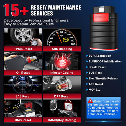 KINGBOLEN Ediag OBD2 Scanner Bluetooth, volledig systeem draadloze autoscanner met actieve tests, ECU-codering, 16 resets, olie/rem/EPB/TPMS, DPF-regeneratietool 1 jaar gratis update.