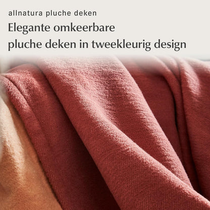 allnatura plaid blauw 140x200 cm Cotona-Double – grote plaid voor bank XXL – warme dikke katoenen plaid GOTS gecertificeerd biologisch katoen – deken voor bed 2 personen – Made in Germany