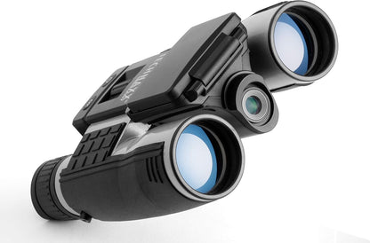 Technaxx Verrekijker TX-142 met display voor volwassenen: veldsteker met camera voor het observeren van vogels, dieren, sportevenementen, reizen, jacht/FullHD video- en foto-opnames / 4-voudige zoom