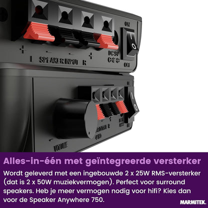 Draadloze Audiozender voor Luidsprekers - Marmitek Speaker Anywhere 650 Audiozender - geen vertraging- draadloze surround-luidsprekerverbinding