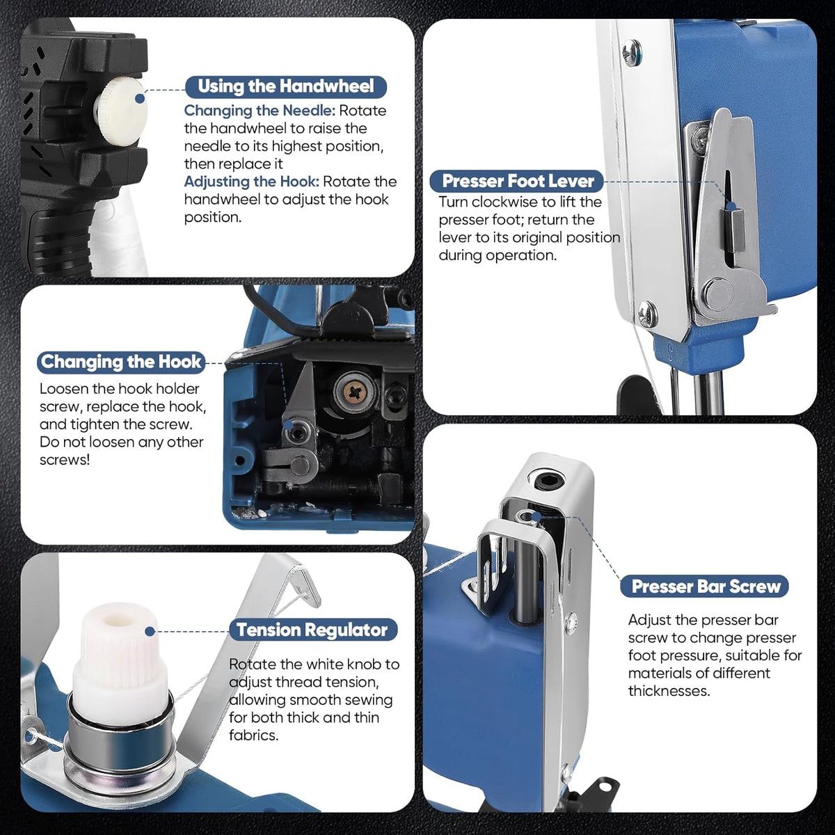 Draagbare Zaknaaimachine Blauw – Zaksluitmachine – Zakafdichtingsmachine – Verpakkingsnaaimachine – Draagbare Naaimachine – 2 Snelheidsstanden – 2800 Steken/Minuut