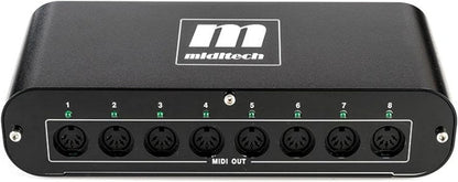 USB MIDI-interface 8x8 – MIDI-adapter – MIDI-splitter – MIDI-hub – MIDI-router – Class Compliant – 128 MIDI-kanalen