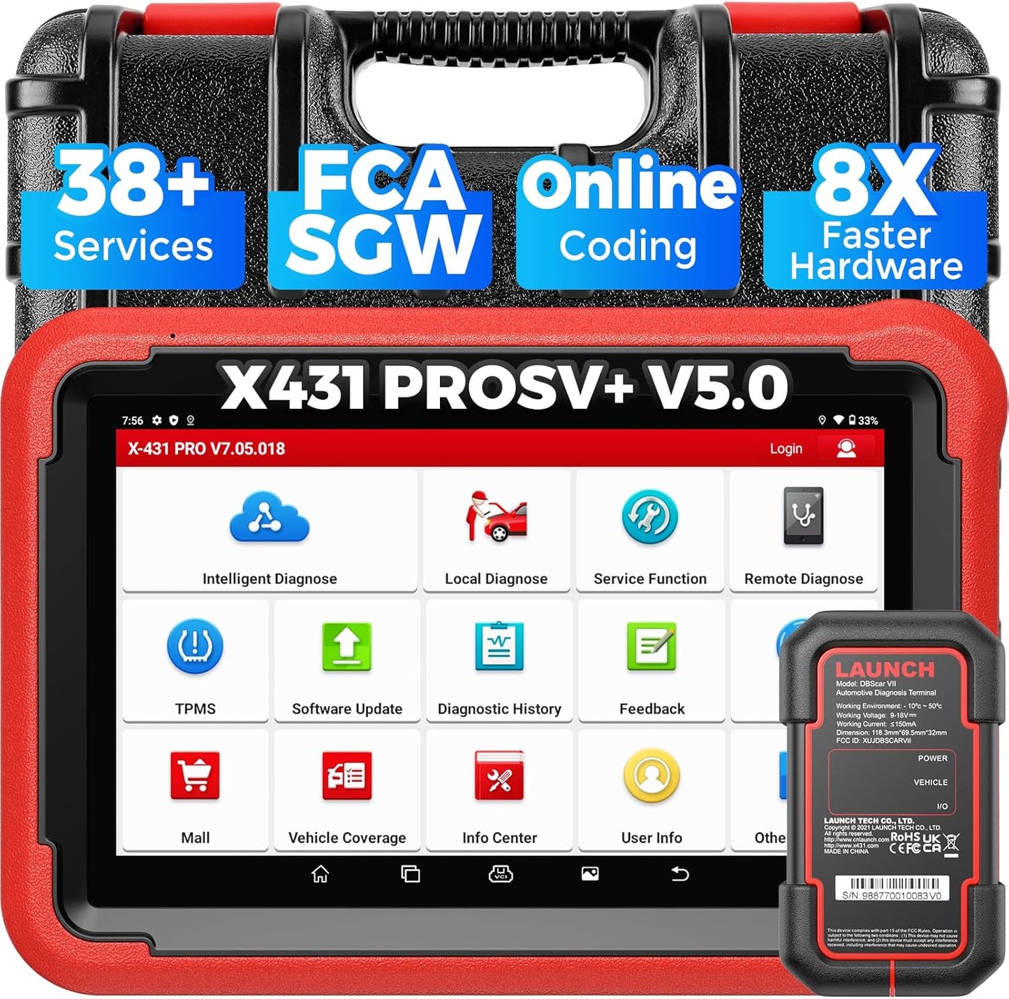 LAUNCH Start X431 PROS V1.0 OBD2 Diagnostisch apparaat met 31+ speciale functies, bidirectionele controle, ECU -codering, immobiele service, aanpassing, toetsenprogrammering