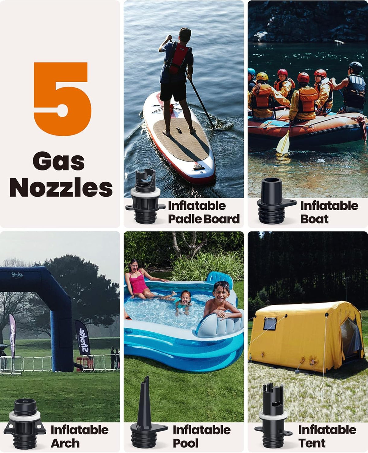 OutdoorMaster 16PSI Hogedruk SUP-luchtpomp met The Whale - Intelligente tweetraps inflatie- en automatische uitschakelfunctie en leegloopfunctie voor opblaasbare stand-up paddleboards