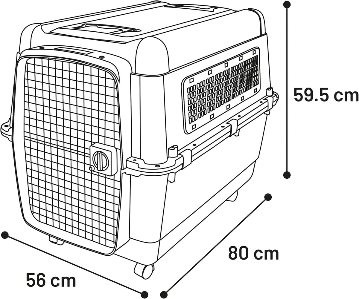 TRANSPORTKOOI LANTA GRIJS L 56x80x65,5CM