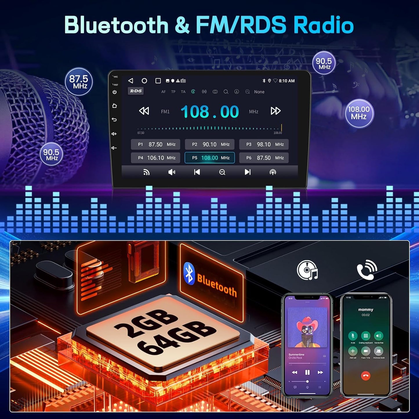 Upgrade Autoradio – Android Headunit – Multimedia Radio – Navigatiesysteem – Touchscreen Stereo – 9 Inch Display – Wireless CarPlay & Android Auto – GPS Navigatie & WiFi