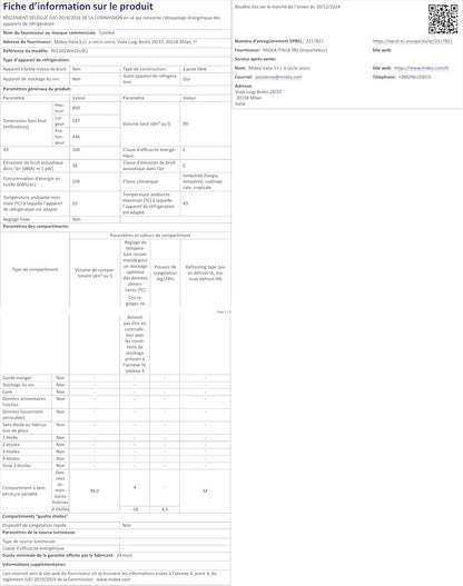 COMFEE RCC102WH2EU(E) Vrijstaande vrieskast, 99 l, om te zetten in vriezer, inverter, 4 sterren, geschikt voor de garage, wit [energieklasse E]
