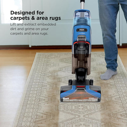 Shark EX121BRN CarpetXpert Upright Pet Carpet Cleaner Deep Cleaning Dirt and Dirt Removal Carpet Shampoo, Blue - QUORE