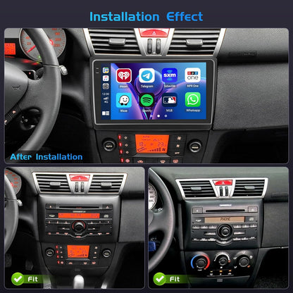 4+64G autoradio voor Fiat Stilo 2002-2010, Android 15 met 9-inch In-Cell scherm, ondersteunt draadloze CarPlay en Android Auto, Mirror Link, FM/RDS-radio, GPS, wifi, Bluetooth en SWC.