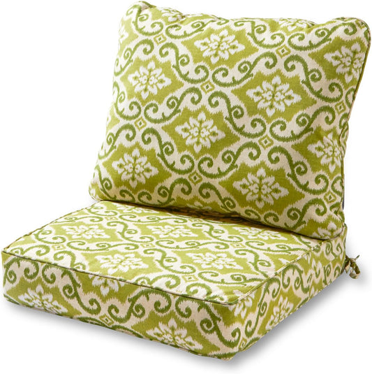 Greendale Home Fashions 2-delige outdoor diep zitkussen set, avocado