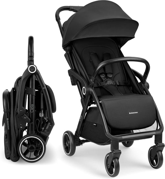 KikkaBoo CIELA Kinderwagen, buggy tot 22 kg, automatisch opvouwen, verstelbare rugleuning, gering gewicht, compact, cabinemaat, zwart