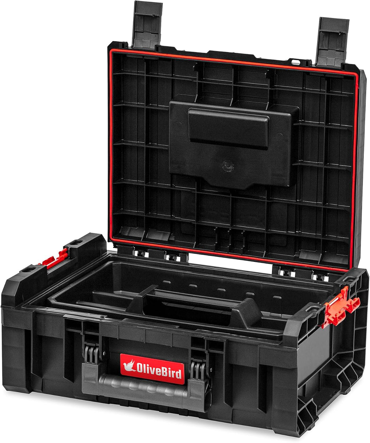 Stabiele Werkplaatswagen Met Wielen En Lade – Werkplaatswagen – Rolbox – Gereedschapskoffer – Mobiele Werkplaatskoffer – 3 Laden Met Metalen Telescopische Rails – Telescopische Aluminium Handgreep