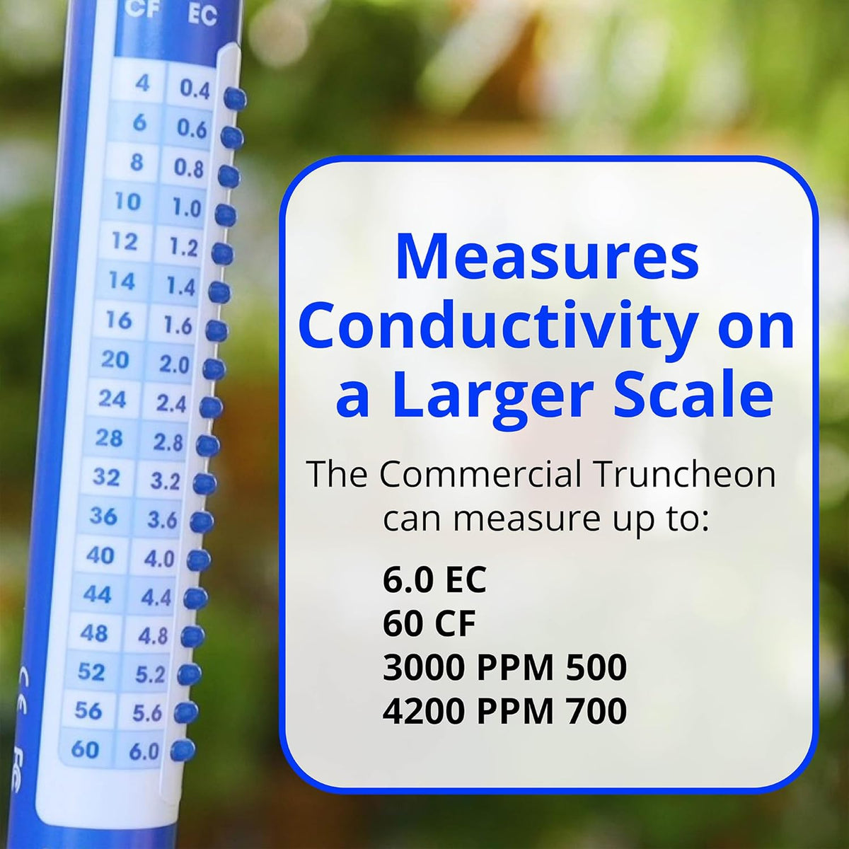Bluelab TRUNCOMV2 Commercial Truncheon Nutrient Meter, Conductivity Measure in Solution, Increased Measurement Range