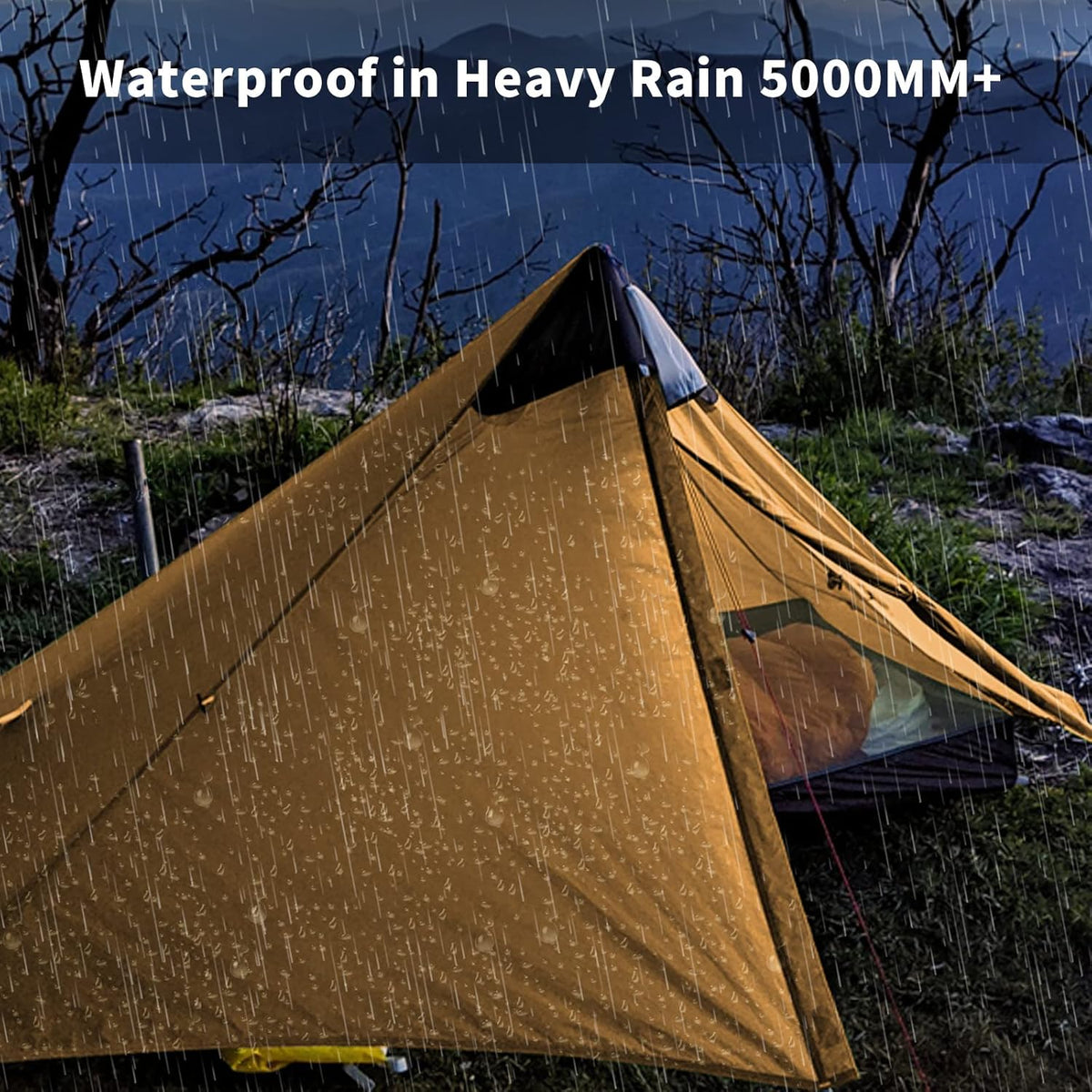 Night Cat 1 Persoons Tent Ultralicht: Lichtgewicht Tent Waterdicht Voor Koppels Vrienden Kamperen Wandelen Trekking