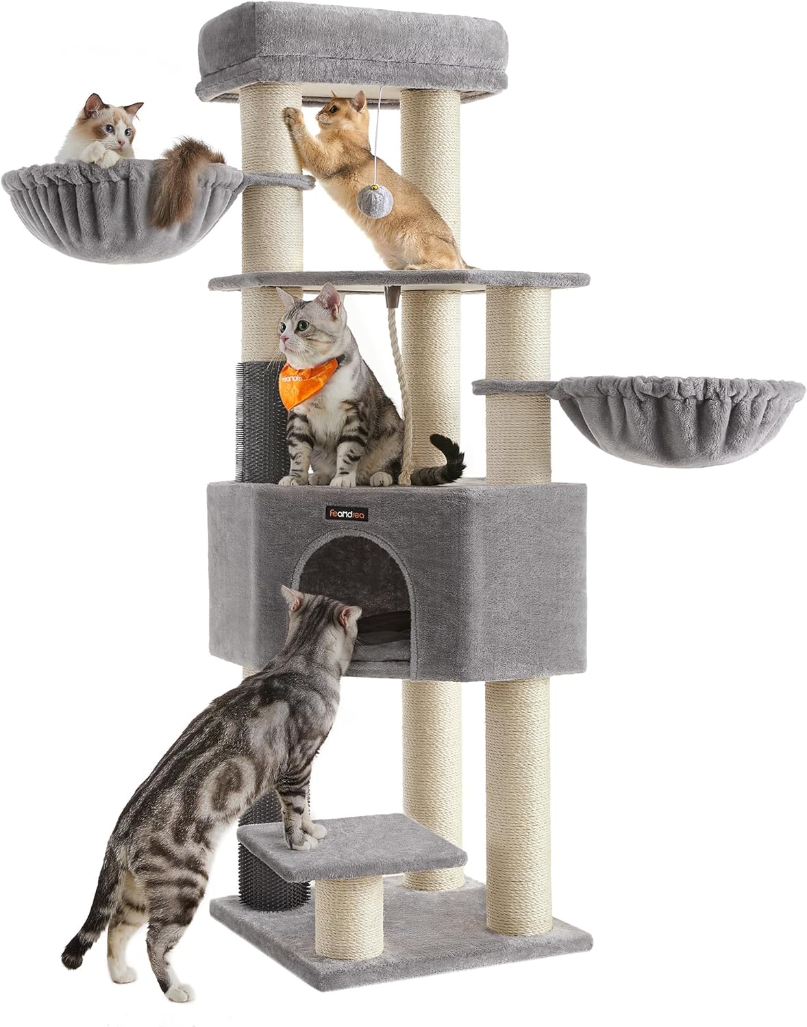Krabpaal – Kattenboom – Krabmeubel – Kattenkast – Kattenpaal – Ruim Voor Grote Katten – Stevige Sisal Stammen 11,3 cm