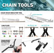 Fietsreparatieset - 41-delige Fietsgereedschappen - Multifunctioneel Fietsaccessoires - met Koffer - Geschikt voor Fietsreparatie - Routinereparatie - Thuis - DIY-reparatie - Blauw