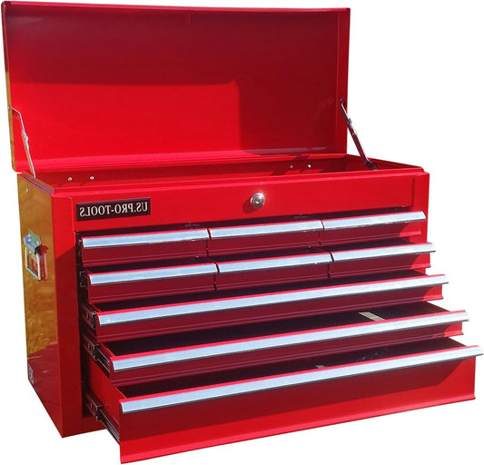 Gereedschapskist – Gereedschapskoffer – Toolbox – Opbergkist – Werkplaatskist – 9 Laden Met Kogellagers – Stevig Stalen Ontwerp