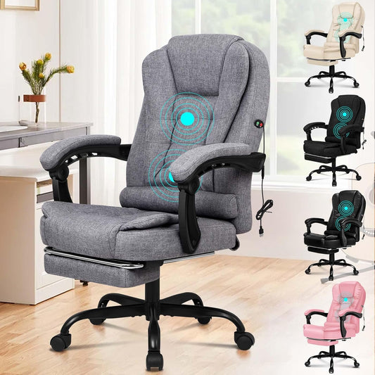 ALFORDSON CHAIR Computer Office Chair, Swivel Gaming Chair for Work Table, High Ergonomic Backrest, Lumbar Support, Leather, White - QUORE