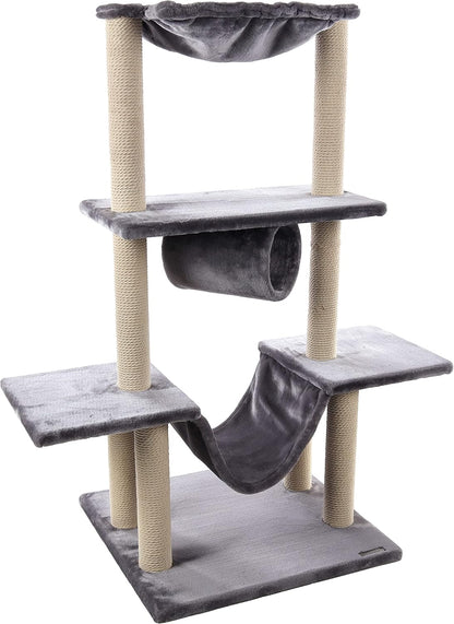 Kattenkrabpaal – Krabpaal – Kattenboom – Kattenhuis – Kattenhuisje – Compact en Ruimtebesparend – Zachte Pluche en Duurzaam Sisal