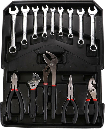 Gereedschapsset – Toolset – Klusset – Reparatieset – 299 Onderdelen – Aluminium Koffer – Wieltjes Met Uitschuifbaar Handvat – Hoogwaardig Koolstofstaal