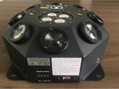 Beweegbaar hoofdlicht, 150 W RGBW 4-in-1 led-DJ-podiumverlichting, DJ-verlichting met oneindige rotatie en geactiveerd geluid, voor bruiloft, DJ-feestjes en live-huis
