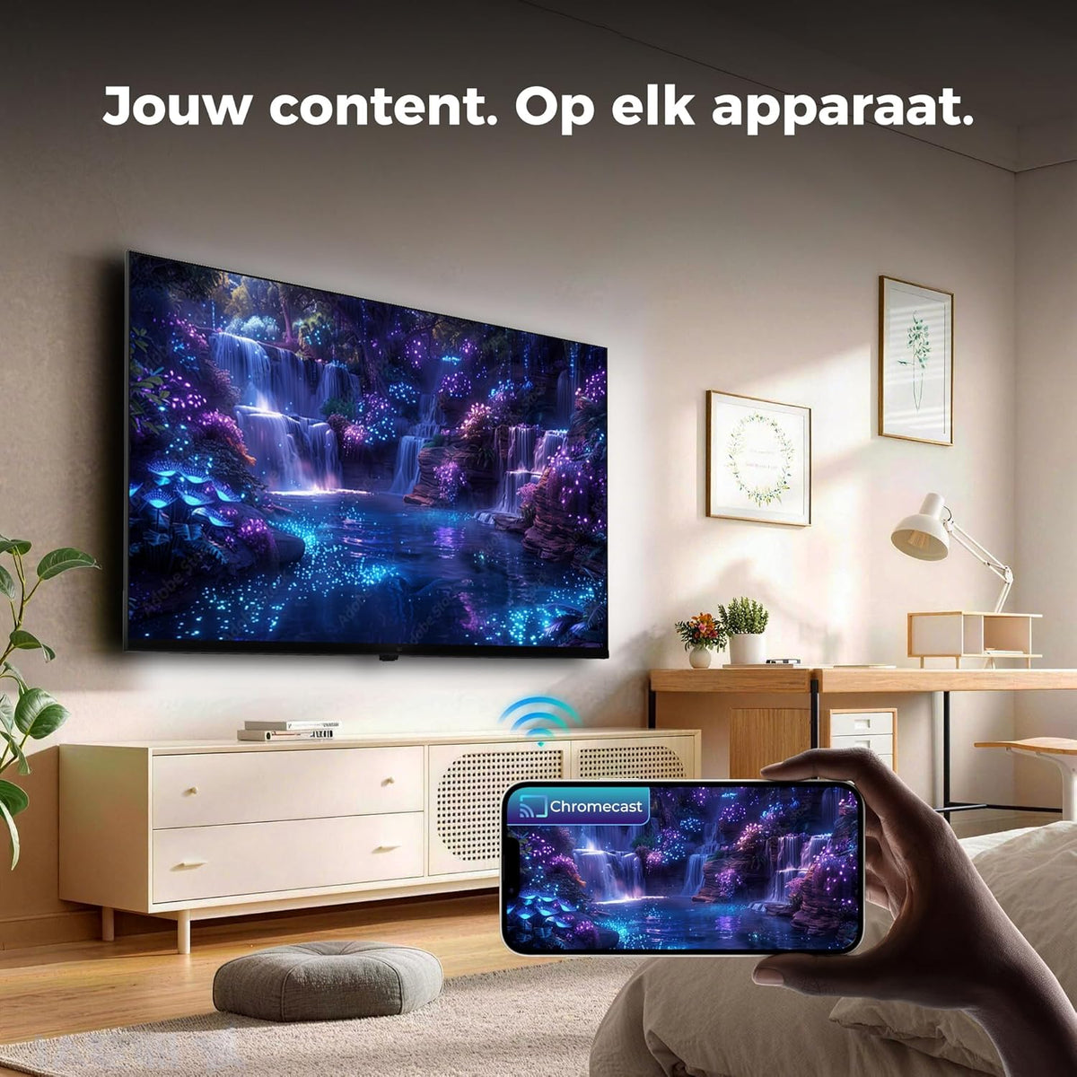 FPD 50 Inch Smart TV, 4K LED Google TV met Google Play, Ingebouwde Google Cast, HDR 10, MEMC, Spraakafstandsbediening, Dolby Atmos & Vision, UHD Stream Live Televisie (CG50)