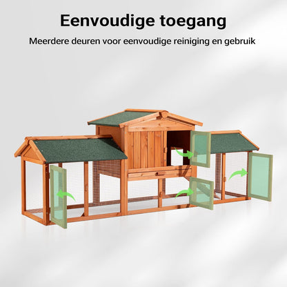 XXL konijnenhok hazenstal vrije loopruimte kleine dieren konijnenkooi kooi huisdieren