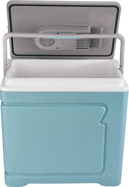 C.A.O. - Elektrische koelbox Multiconnect (12 V/220 V/USB) 30 liter van PP+PU HDPE - kleur grijs/blauw - lengte 46 cm - breedte 30 cm - hoogte 49 cm