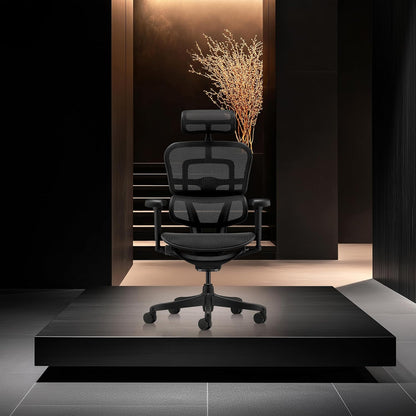 hjh OFFICE Ergonomische Ergohuman Signature GEN2 Bureaustoel met flexibele lendensteun, netbespanning, zwart