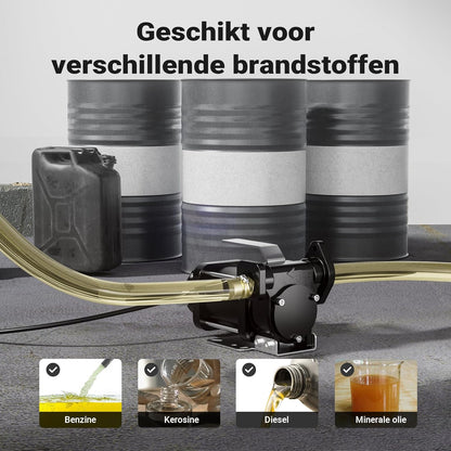 Wiltec brandstof hevelpomp 12 V, 180 W brandstofpomp 40 l/min, overhevelingspomp voor diesel/benzine, transferpomp 4200 rpm