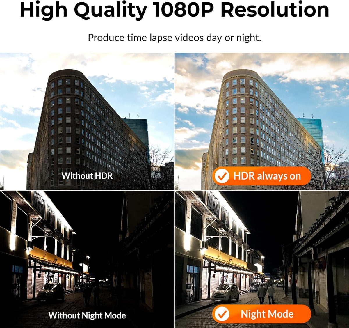 Brinno Time Lapse Camera BCC300-C Bundel, Timelapse Camera Outdoor Constructie, HDR FHD1080P Timelapse Camera met Muurbevestiging, LCD-scherm, Verlengde Batterijduur, Waterdichte Case en Clampod