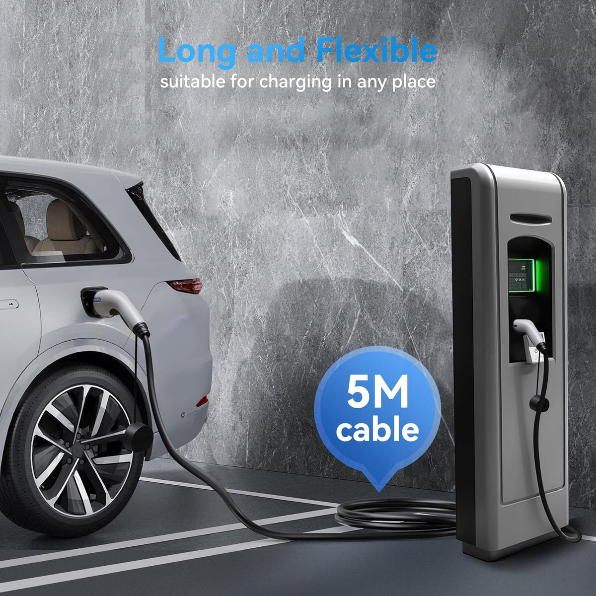 <font dir="auto" style="vertical-align: inherit;"><font dir="auto" style="vertical-align: inherit;">        The Youwoauto Type 2 charging cable for electric vehicles is suitable for Type 2 to Type 2 charging connections with a current of 16 amps and a pow