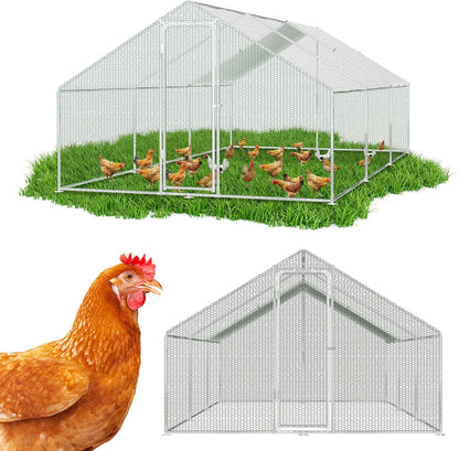 Kippenhok – Buitenren – Dierenhok – Vogelkantoor – Buitenkooi – Verzinkt Stalen Frame – Afmetingen 3x6x2 Meter