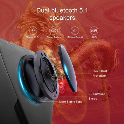 Gamingstoel – Bureaustoel – Gamestoel – Computerstoel – Stoel Grijs – Bluetooth Surround Speakers – Ergonomisch Met Voetsteun