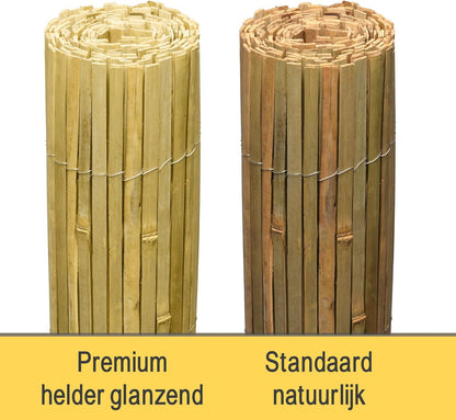 Sol Royal Privacy Scherm Bamboo Licht Glanzend 200x600 cm – Weerbestendig Bamboe Mat Wind Scherm Tuin Bamboe Balkonscherm – Robuust Natuurlijk Inkijkbescherming van Natuurlijk Bamboe Tuinscherm – B33