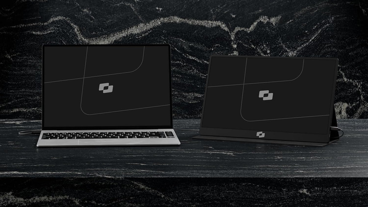 Lite 15.6" - Portable Monitor - Protective Case Included - Portable Display - Portable Monitor - Full HD - IPS - Black - QUORE
