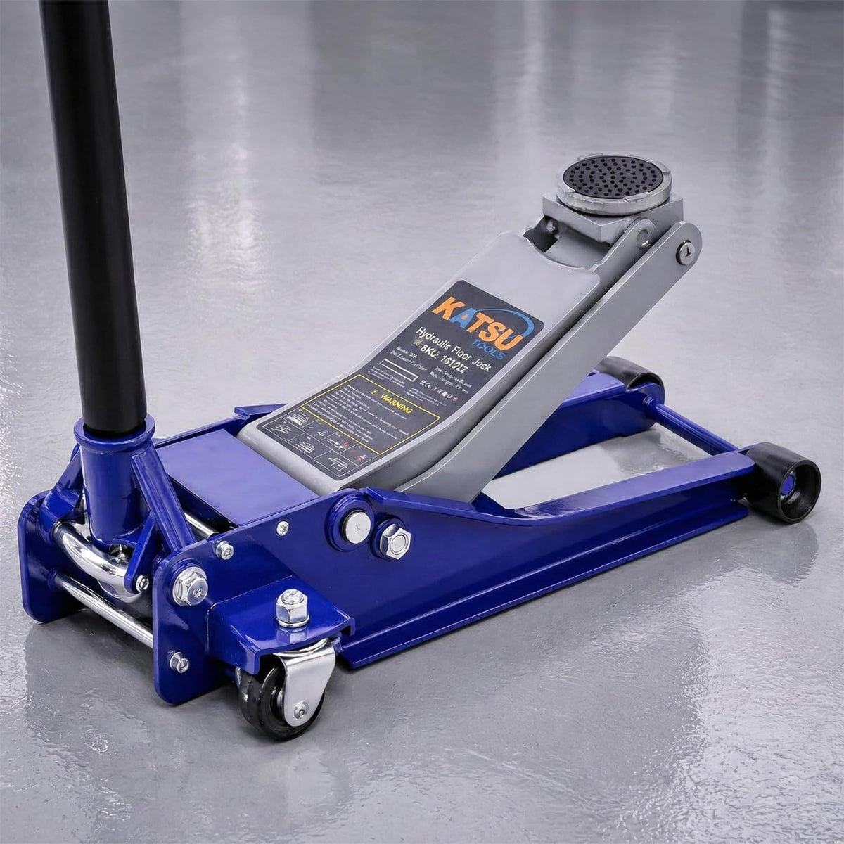 KATSU Hydraulische krik met laag profiel, 3T, hefhoogte max. 505 mm, garagehefgereedschap voor auto, vrachtwagen, aanhanger, autoreparatie
