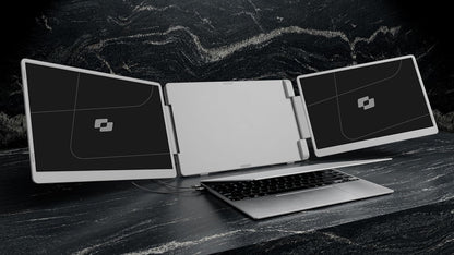 Dual Flip 16" - Portable Monitor - Protective Case Included - Portable Display - Portable Monitor - Full HD - IPS - Grey (16) - QUORE