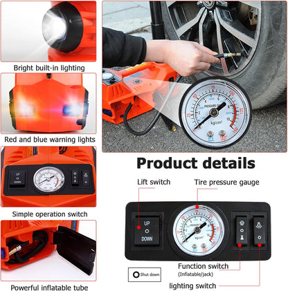 12V 5T elektrische bandenwisselset met gereedschapskist, professioneel garagegereedschap voor noodreparatie van sedan SUV's