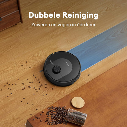 Ultenic D10 Robotstofzuiger Met Laser | 5000 Pa + HEPA H12 | Tapijtreiniging | App/Alexa | 120 Minuten Autonomie