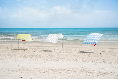 Teepee de Red Suricata strandtent voor 1 tot 2 personen, uv-bescherming UPF50, strandtent met 2 palen van aluminium en dwarsstang, 4 robuuste ankerschroeven