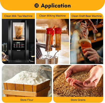 10L 3 Piece Cleaning Holder Keg Cleaning Vessel for Tap Installations Beer Cleaning Vessel Beer Machine Stainless Steel Beer Line Cleaning Device Efficient Cleaning Stainless Steel - QUORE